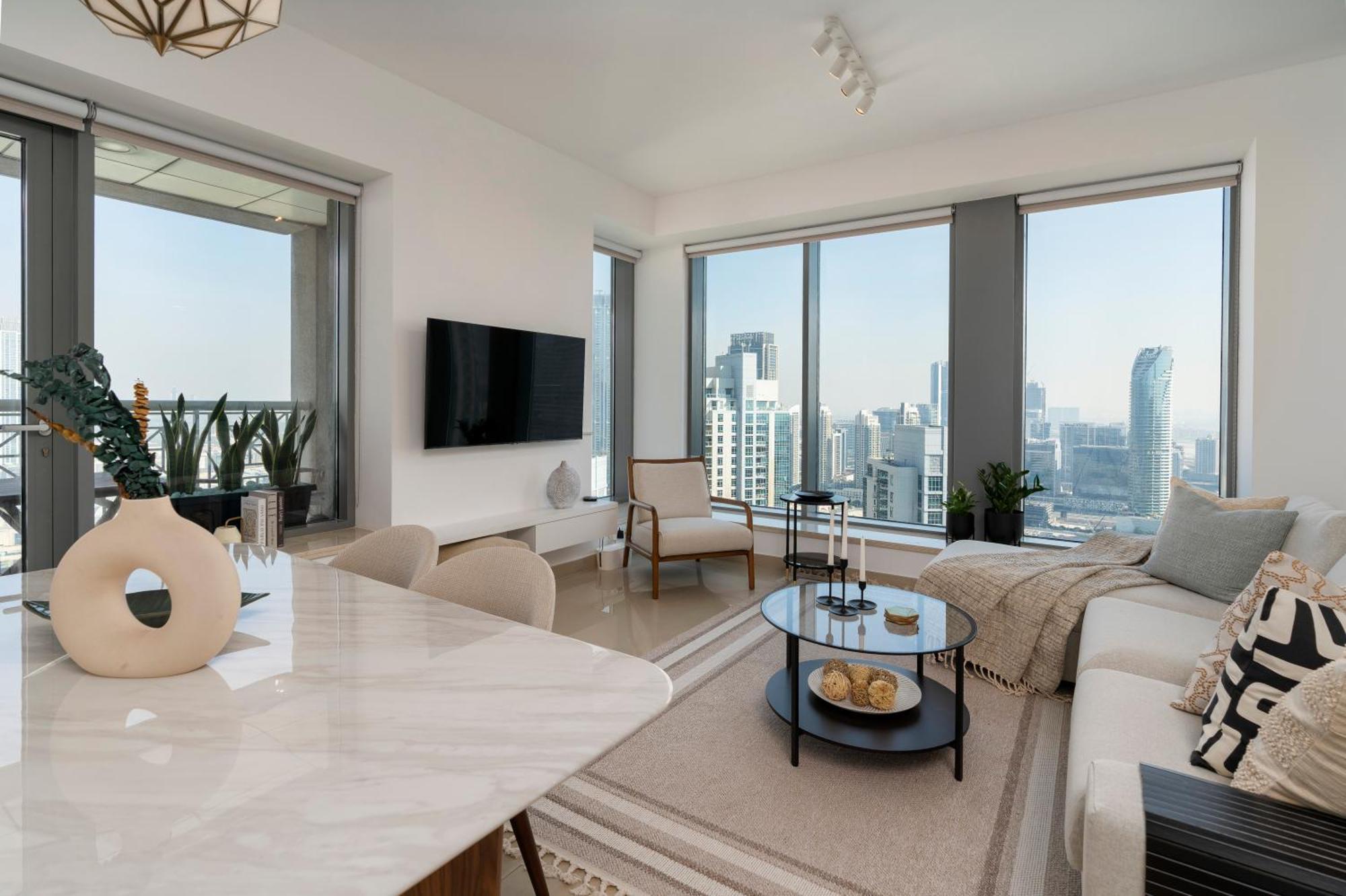 דובאי Prestige Living 2Br With Full Burj Khalifa And Fountain View By Auberge מראה חיצוני תמונה